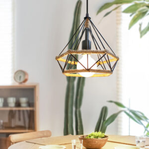 hemp-rope-diamond-shape-metal-wire-pendant-light-holder hemp-rope-diamond-shape-metal-wire-pendant-light-holder